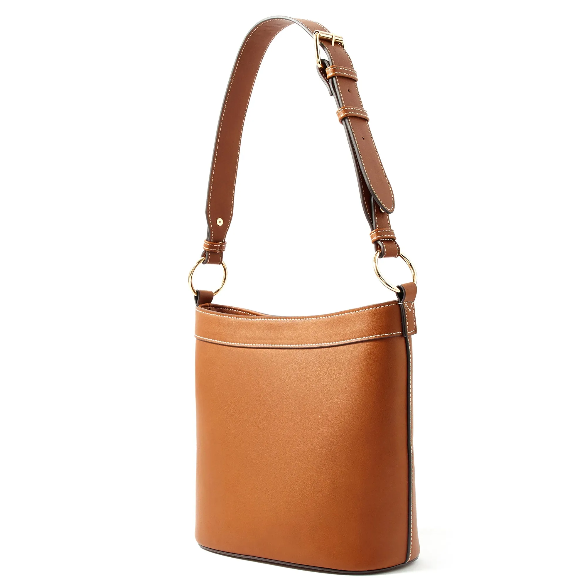 Accessorize London women's Faux Leather Danielle Detail Tan Shoulder bag