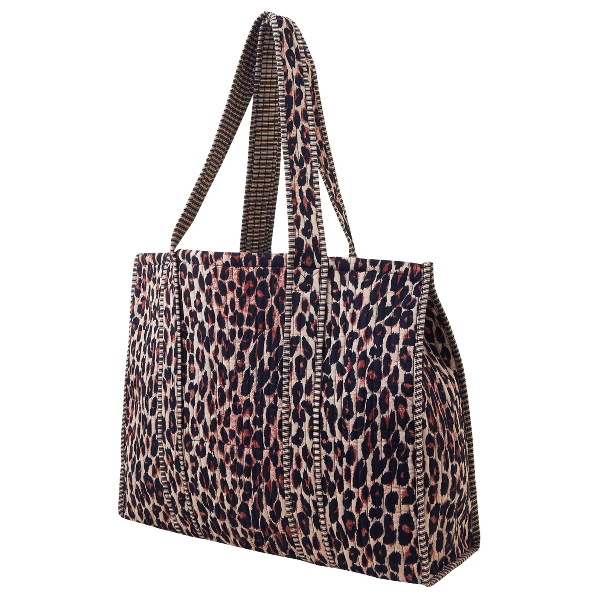 Accessorize London Women's Leopard Print Quilted Shopper Bag