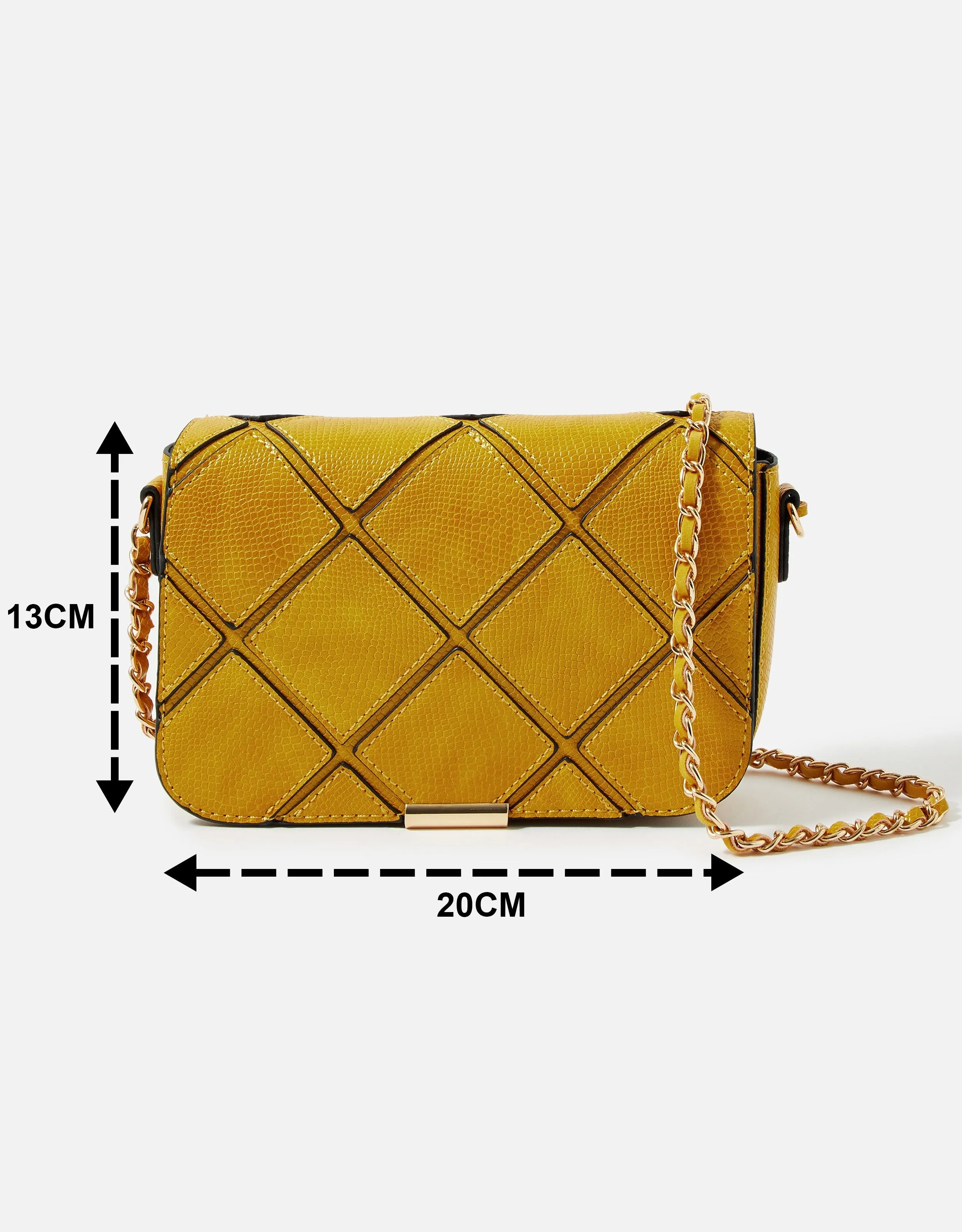 Accessorize London women's yellow Elin sling bag