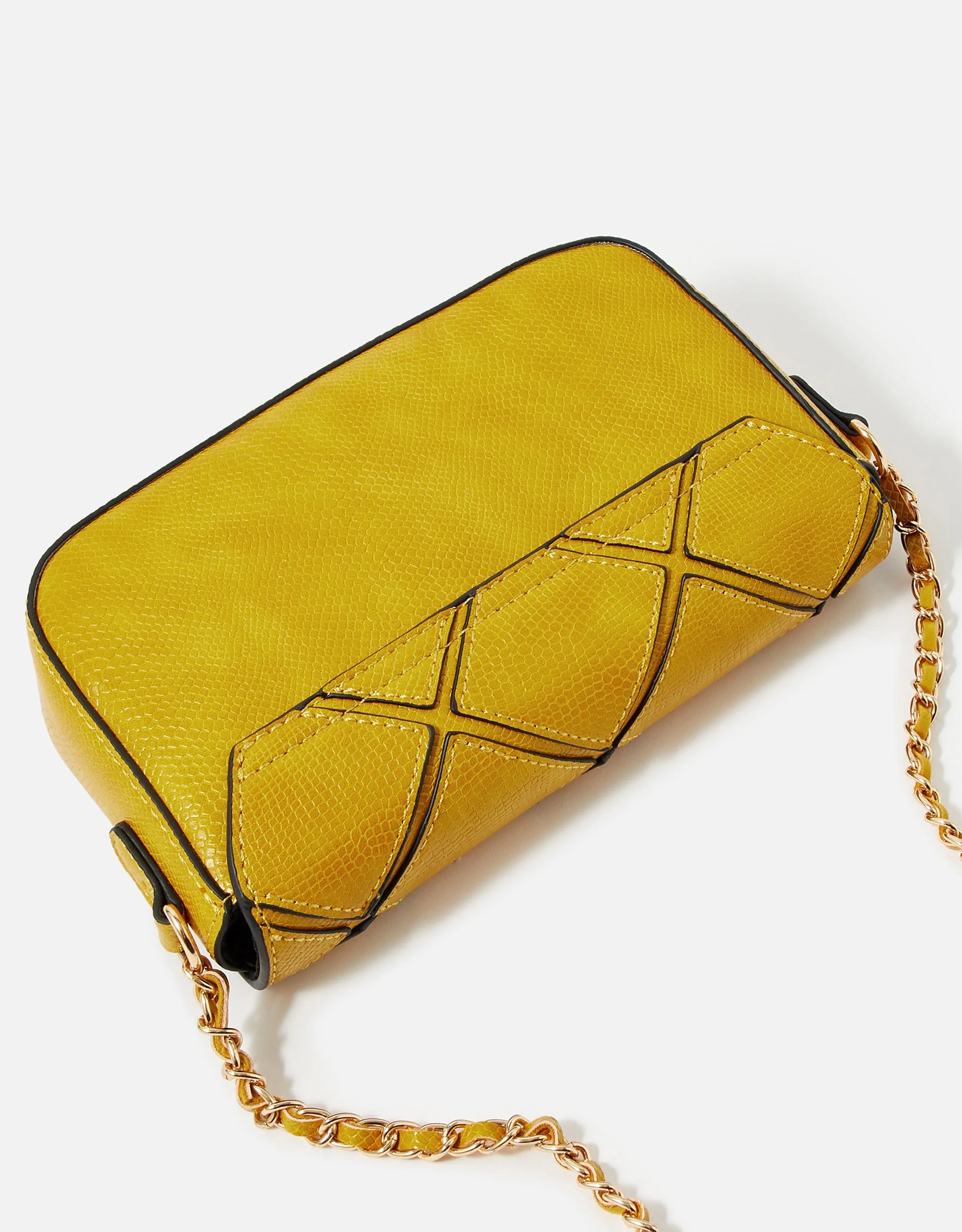 Accessorize London women's yellow Elin sling bag