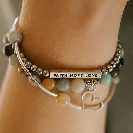 Aunt | Stone Beaded Charm Bracelet | Onyx