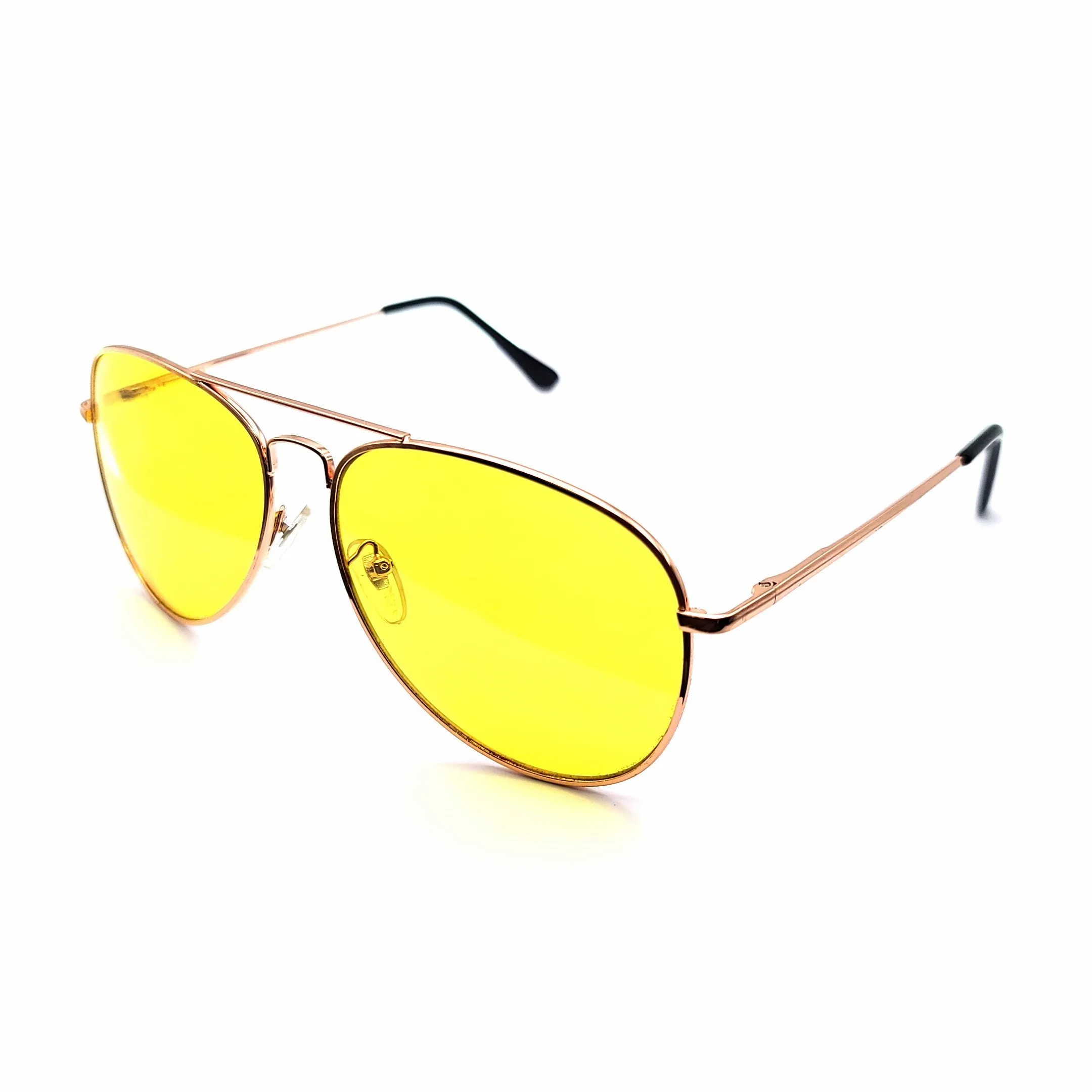 Aviator Night Driving Sunglasses with Spring Hinges