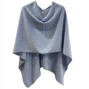 Baby Blue Cashmere Poncho