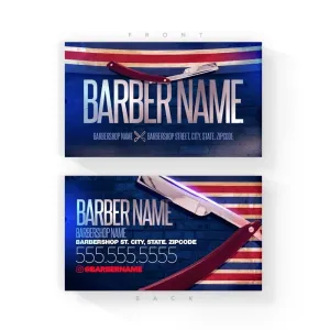 Barber Striped Barber Business Cards (2x3.5 inches)