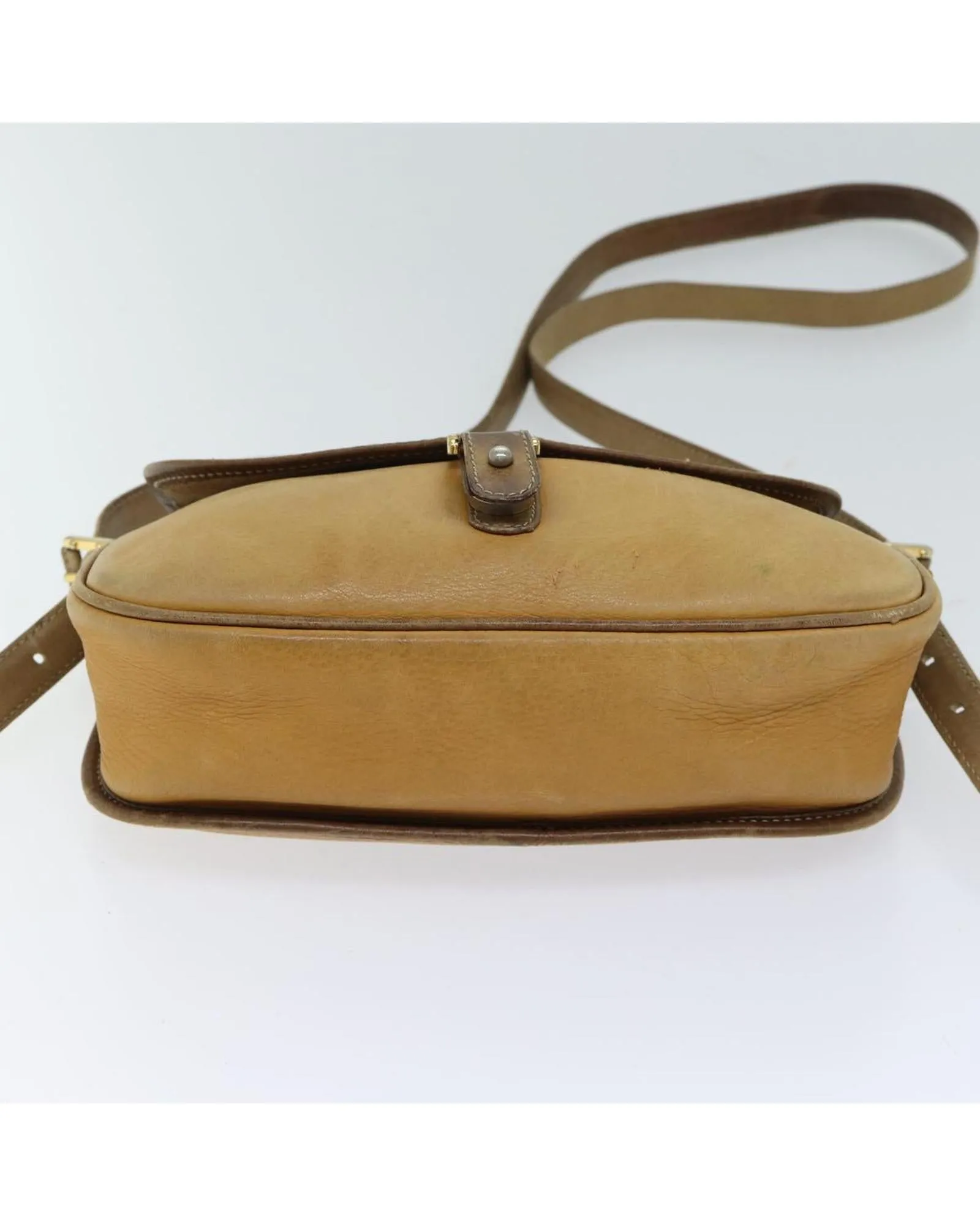 Beige Leather Shoulder Bag by LOEWE