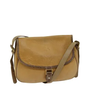 Beige Leather Shoulder Bag by LOEWE