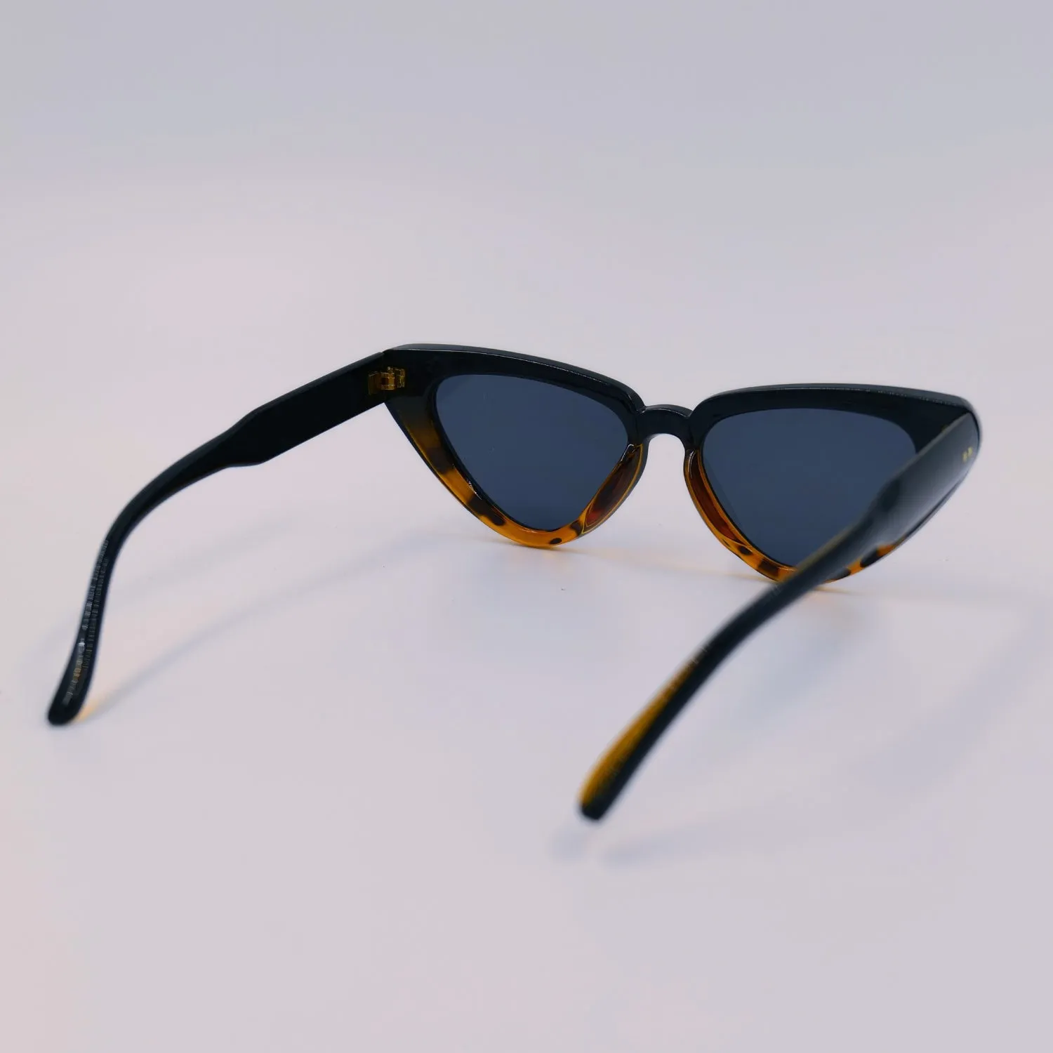 Black & Leopard Print Cat-Eye Sunglasses