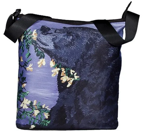 Black Bear Large Cross Body Bag- Moment of Bliss