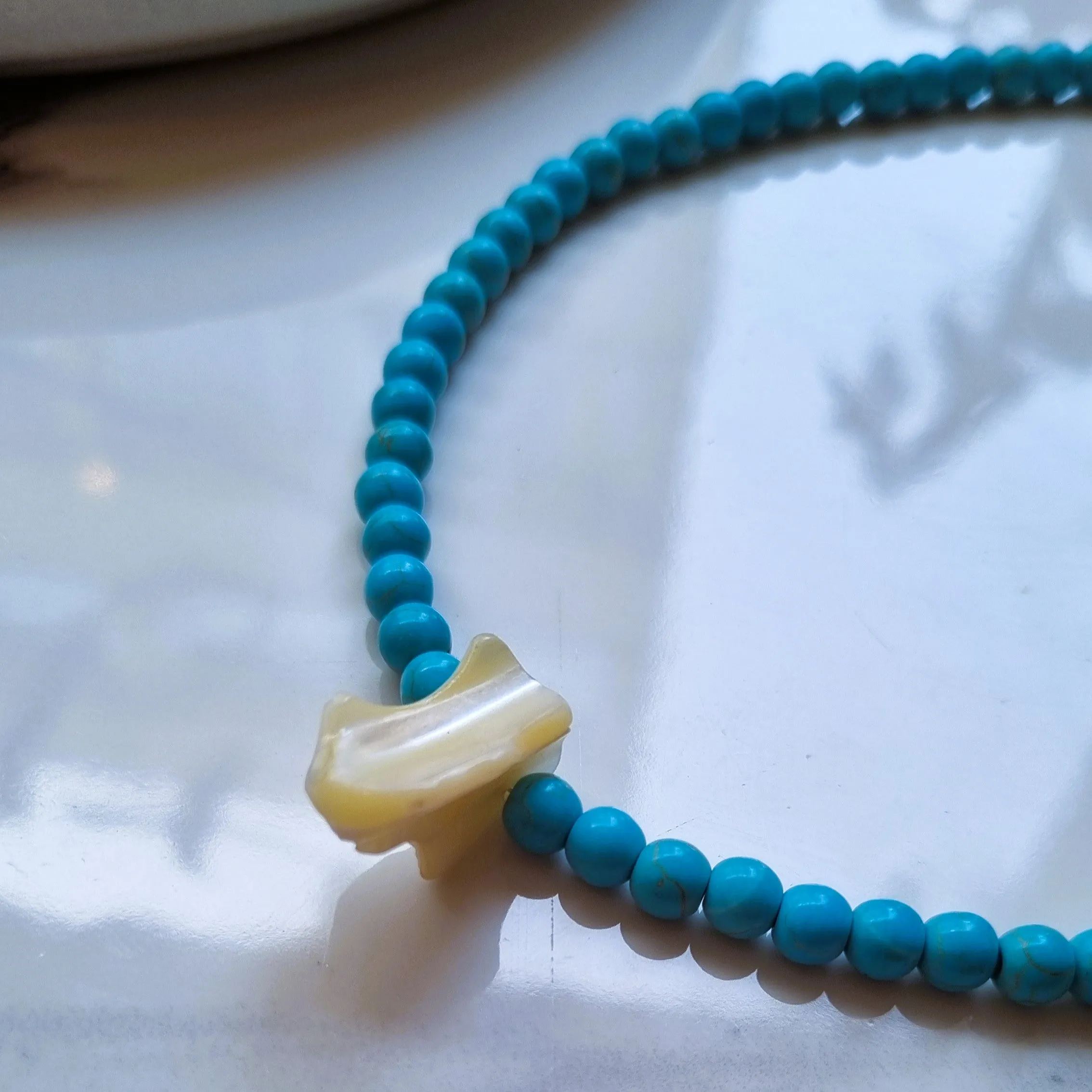 Blue howlite necklace