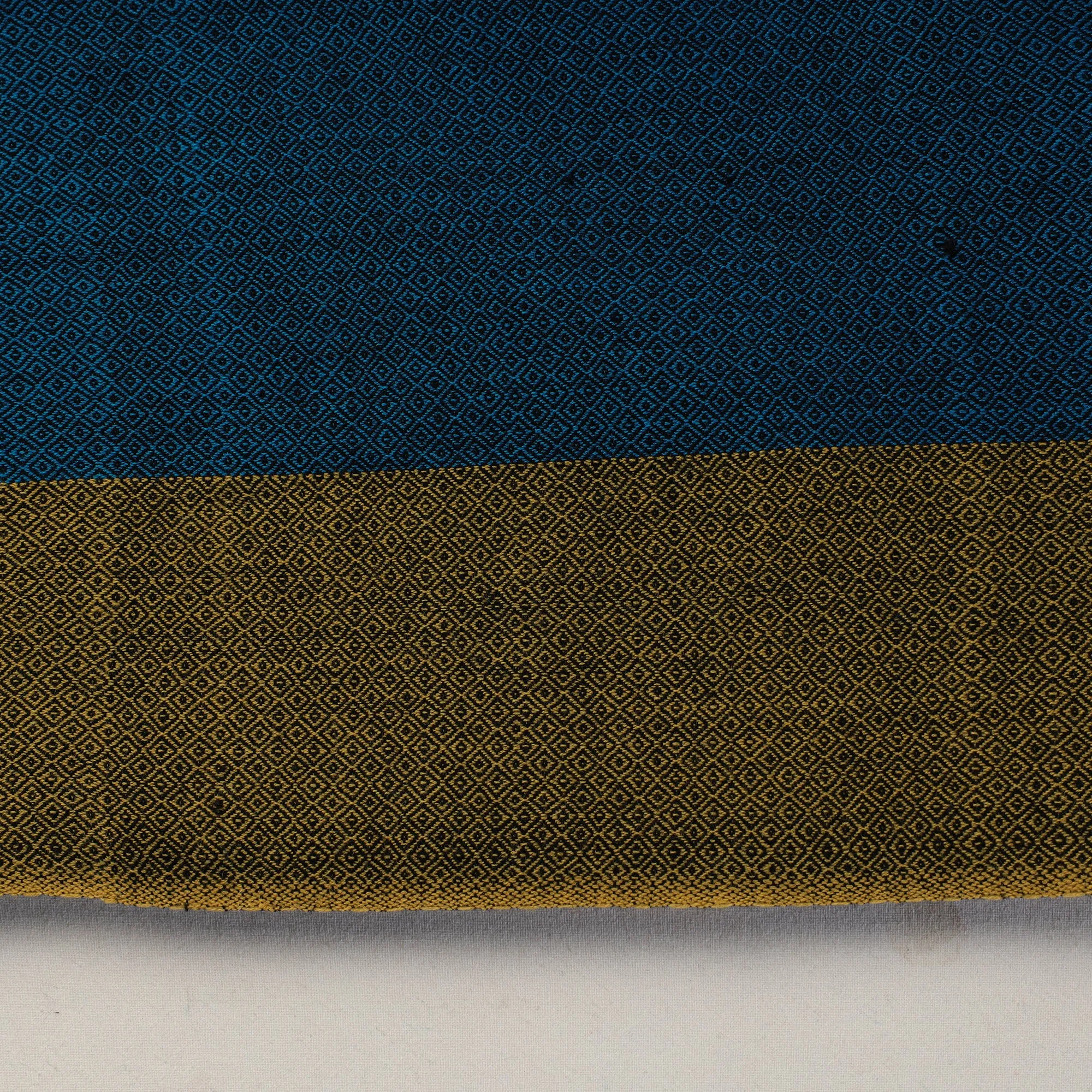 Blue - Kumaun Handwoven Pure Merino Woolen Fabric 09