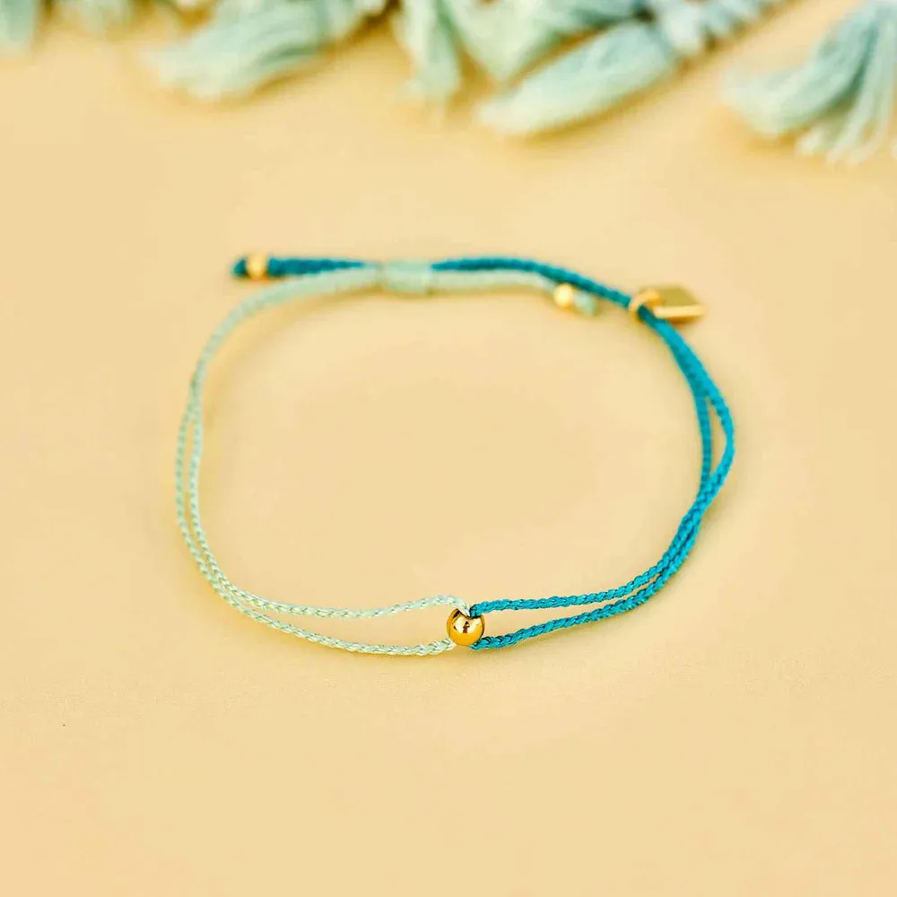 Blue Two Toned Dainty Bracelet