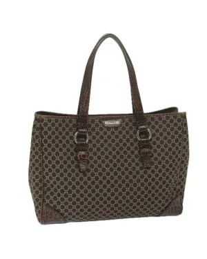 Brown Macadam Canvas Tote Bag with Accessories