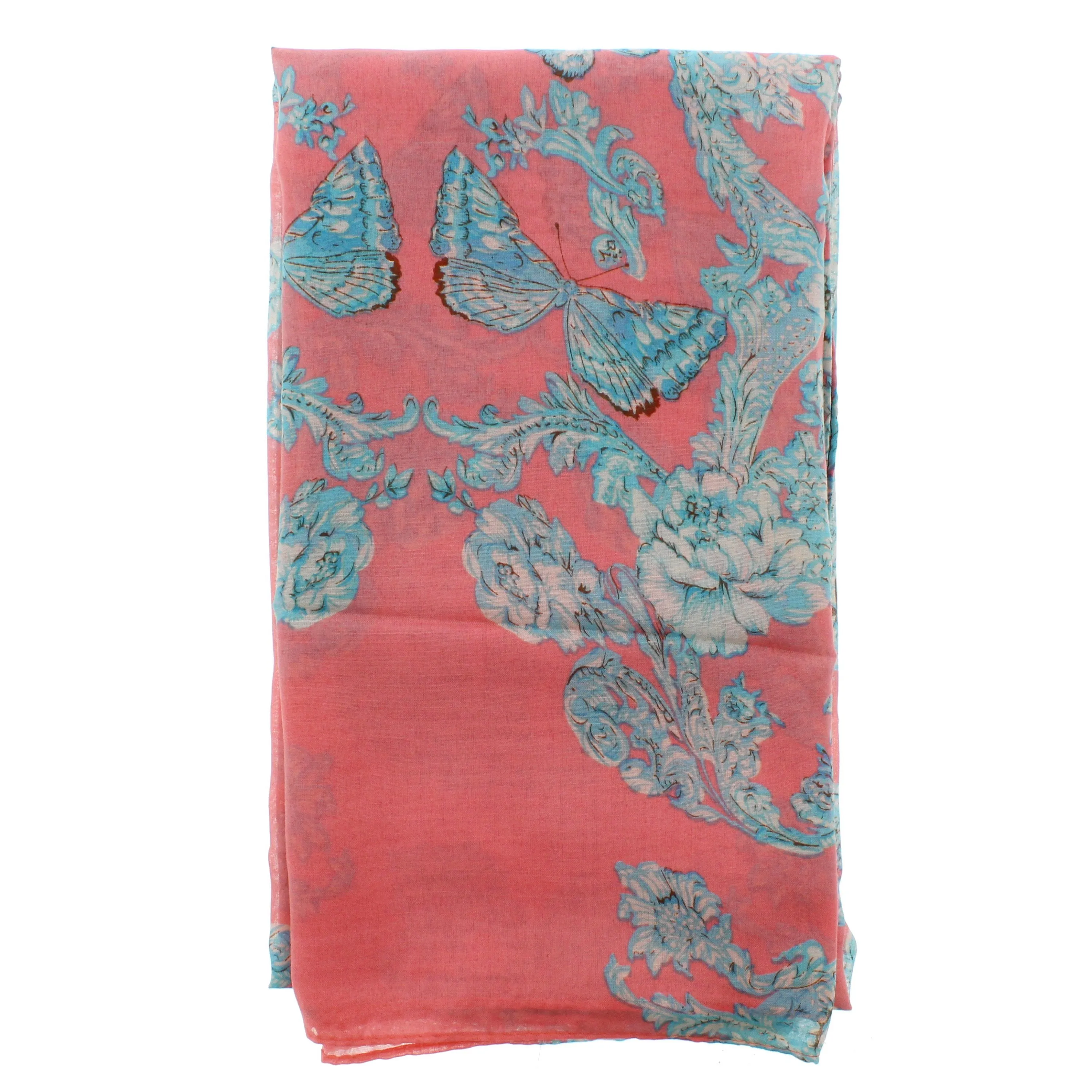 Butterflies Floral Print Scarf