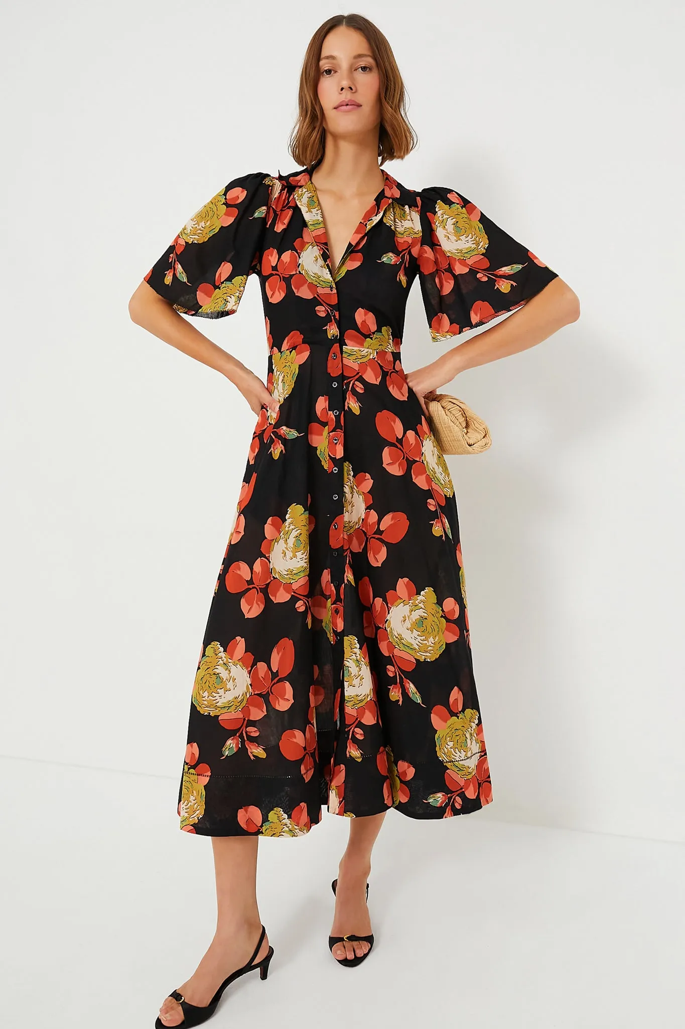 Cabbage Rose Print The Bridge Dress