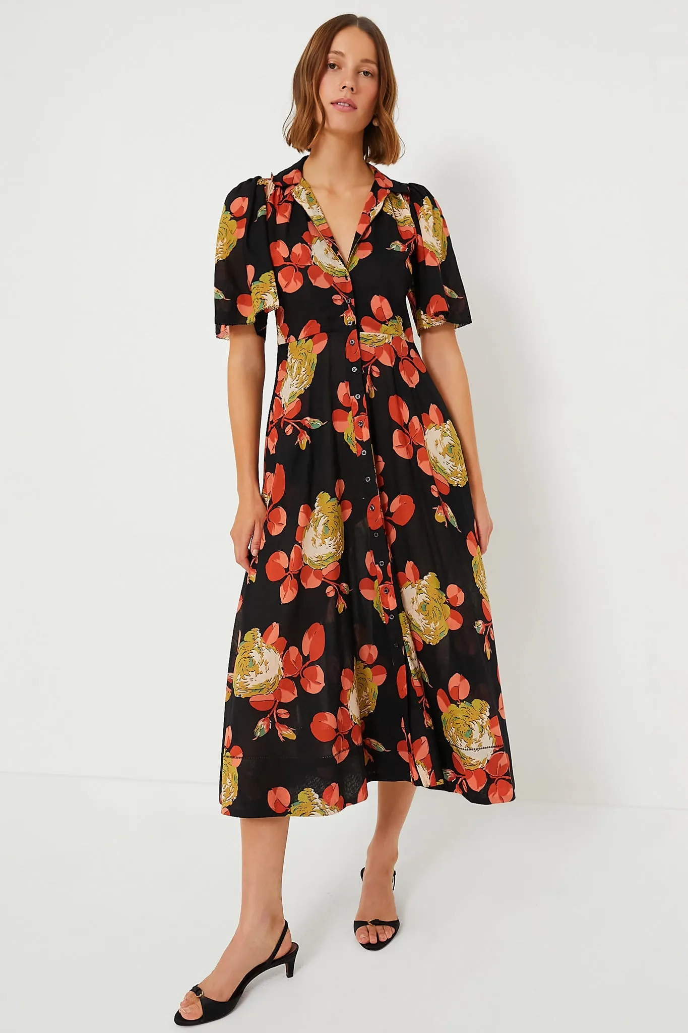 Cabbage Rose Print The Bridge Dress