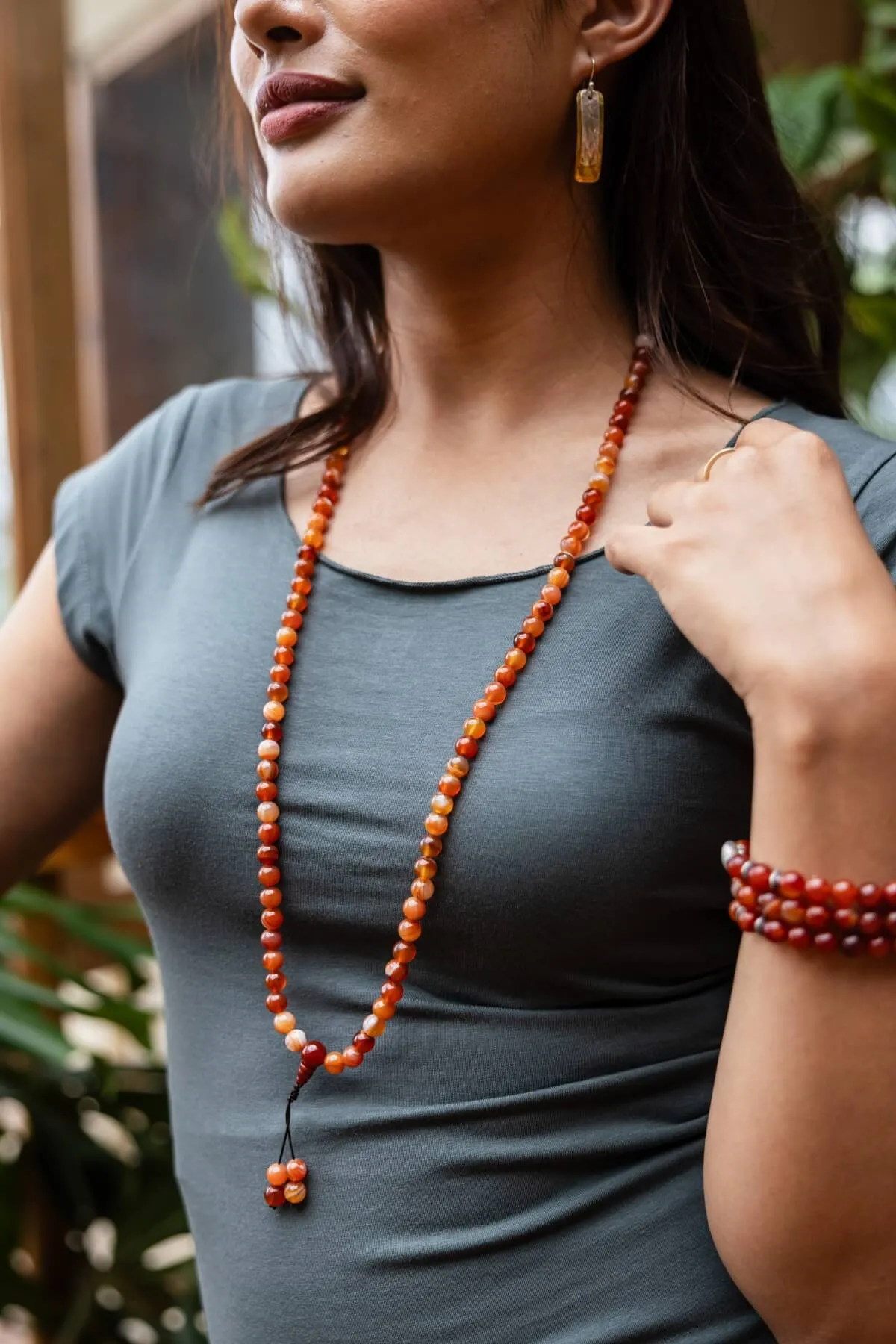 Carnelian Mala Necklace