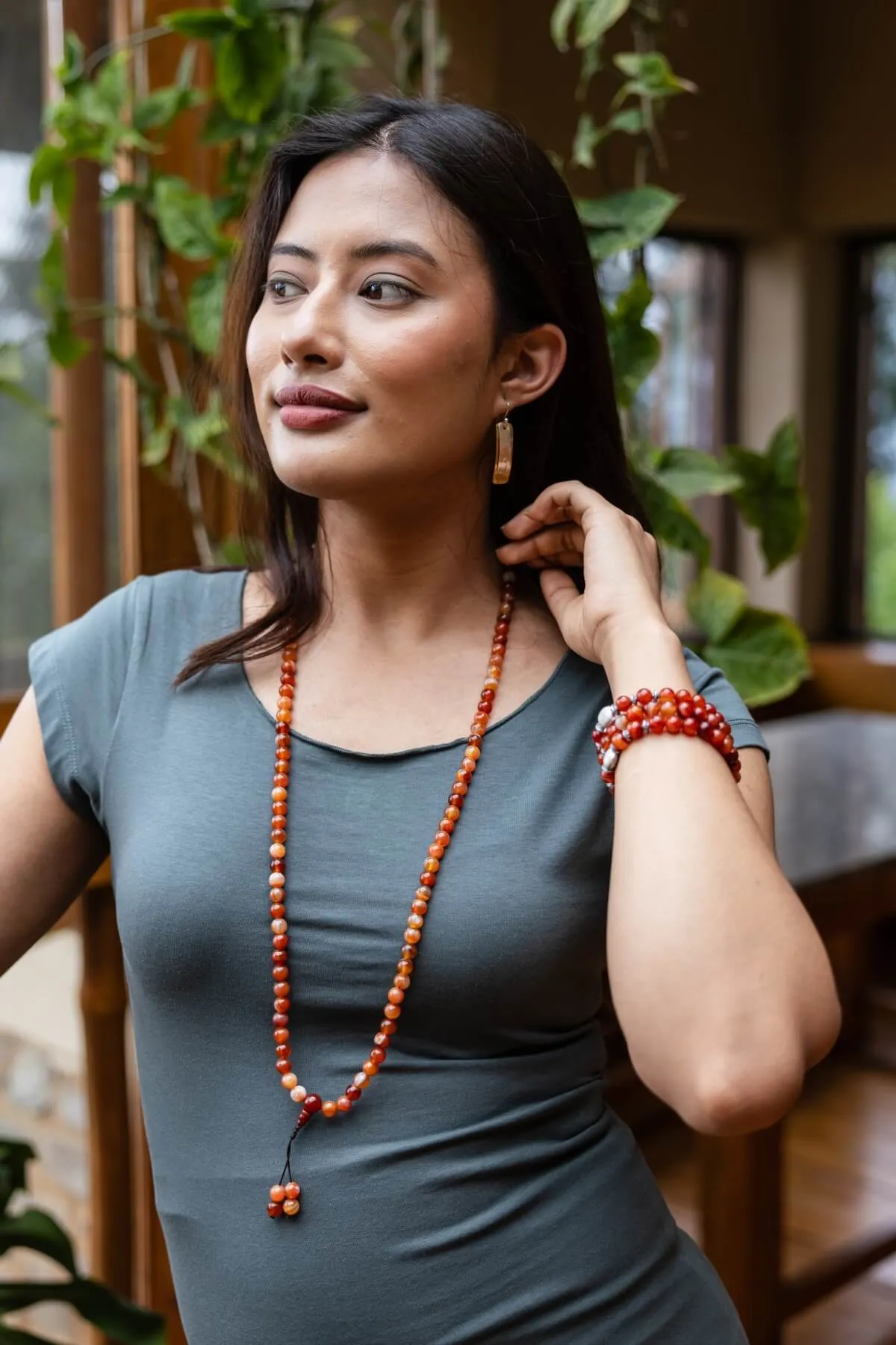 Carnelian Mala Necklace