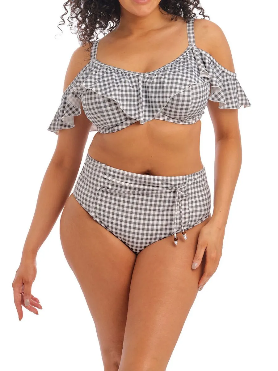 Checkmate Bardot Bikini Top - Grey Marl