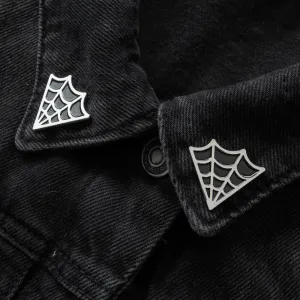 Cobweb Collar Point Enamel Pin Set