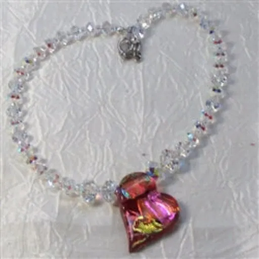 Crystal Heart Necklace Sweetheart Necklace