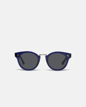 Duy - Bio-Plastic Round-Frame Sunglasses - Navy