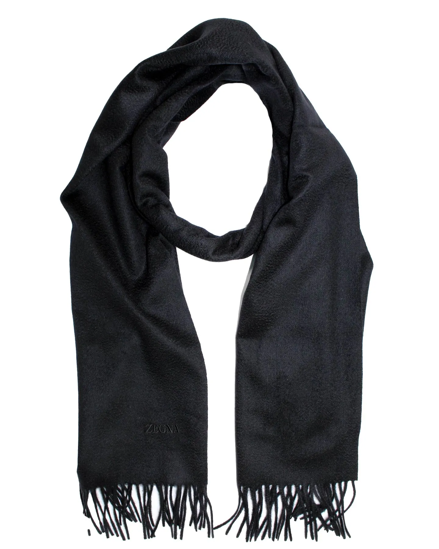 Ermenegildo Zegna Scarf Oasi Cashmere Black SALE