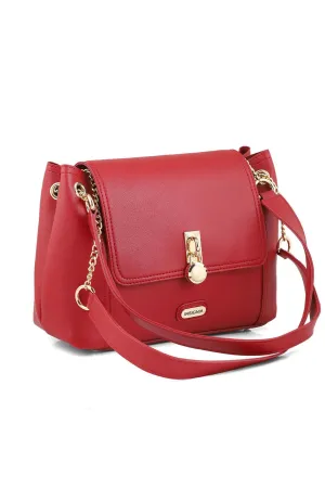 Flap Shoulder Bags B15050-Maroon