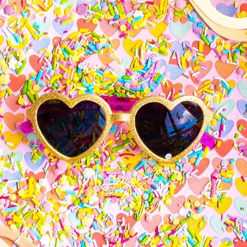 Glitter Heart Kids Sunglasses