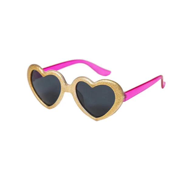 Glitter Heart Kids Sunglasses