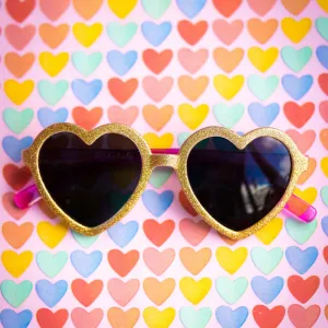 Glitter Heart Kids Sunglasses