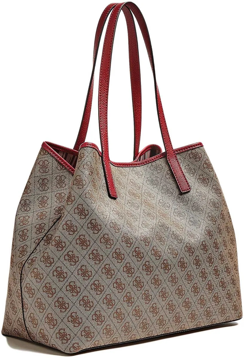 Guess Vikky Women's Tote Bag In Brown