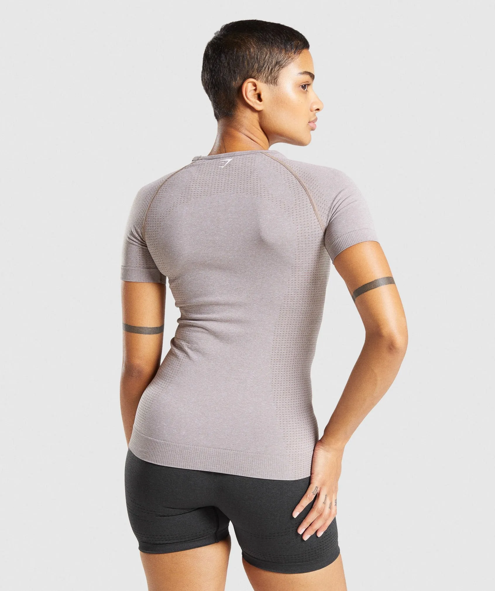 Gymshark Vital Seamless 2.0 T-Shirt - Taupe Marl