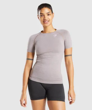 Gymshark Vital Seamless 2.0 T-Shirt - Taupe Marl