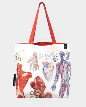 Human Anatomy Canvas Shoulder Tote