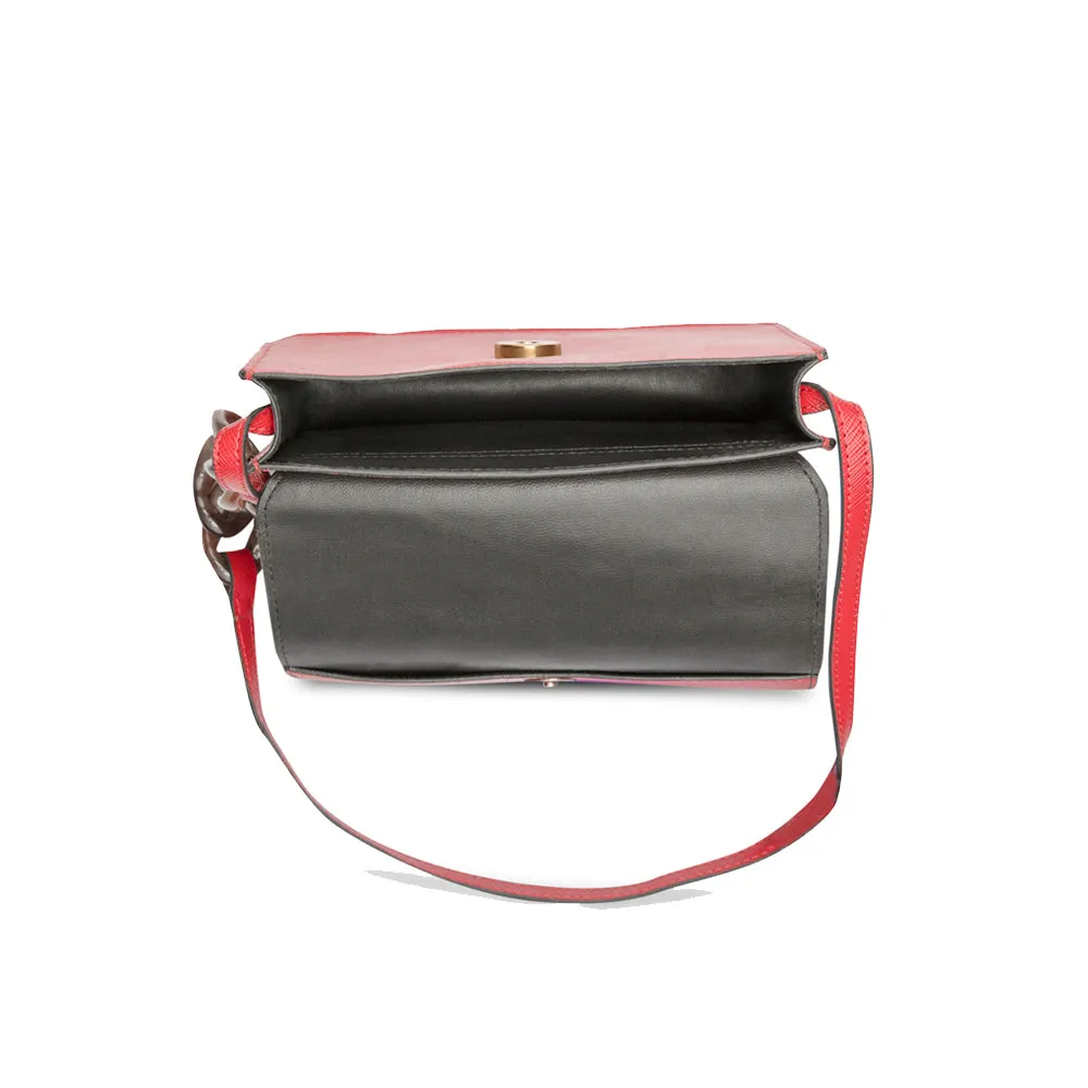 IMARS Stylish Crossbody Red Raven For Women & Girls (Baguette) Made With Faux Leather