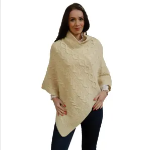 Kerry Woolen Mills Ladies Aran Poncho