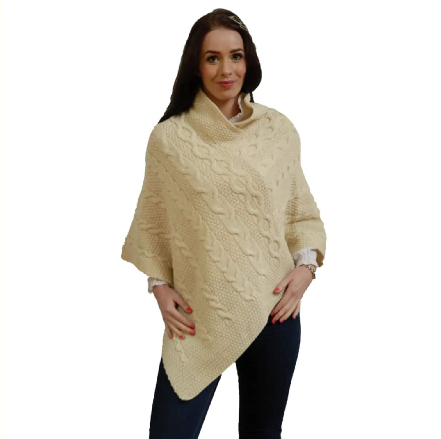 Kerry Woolen Mills Ladies Aran Poncho