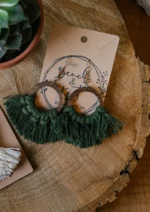 Macrame Circle Earrings