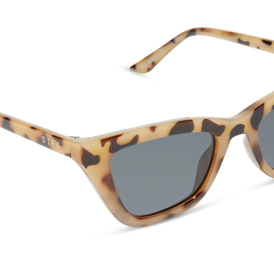 MADI NELSON - THE NOAH   CREAM TORTOISE   GREY   POLARIZED SUNGLASSES