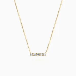 Minimalist Diamond Bar Necklace