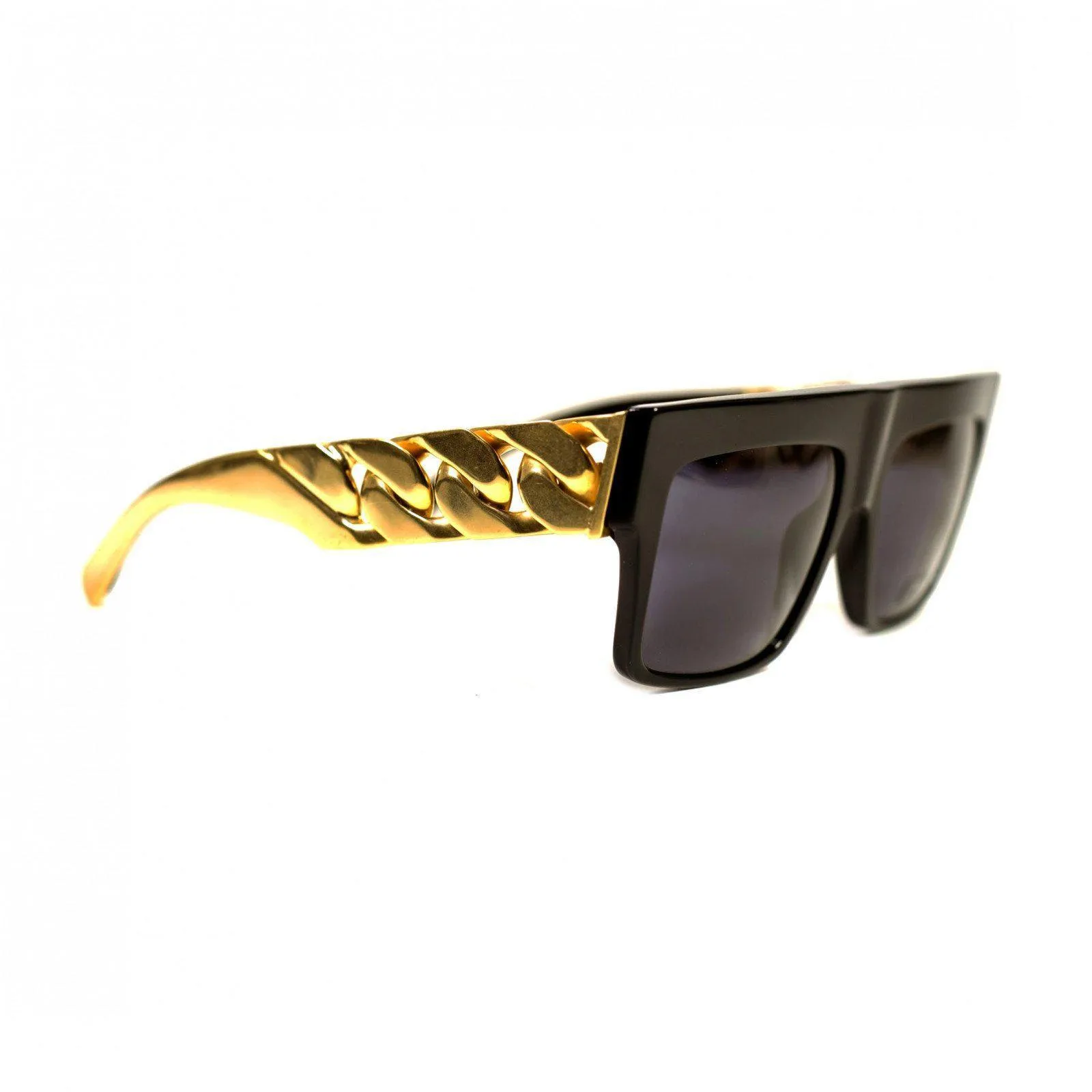 NEW CELINE PARIS CHAIN SUNGLASSES 41019 BLACK GOLD - RARE!