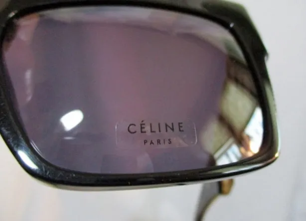 NEW CELINE PARIS CHAIN SUNGLASSES 41019 BLACK GOLD - RARE!