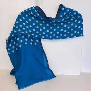 Polka Dot Wool   Silk Blend - Teal