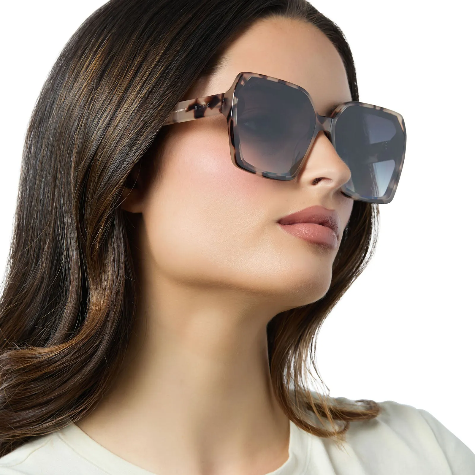 PRESLEY - CREAM TORTOISE   GREY GRADIENT SUNGLASSES