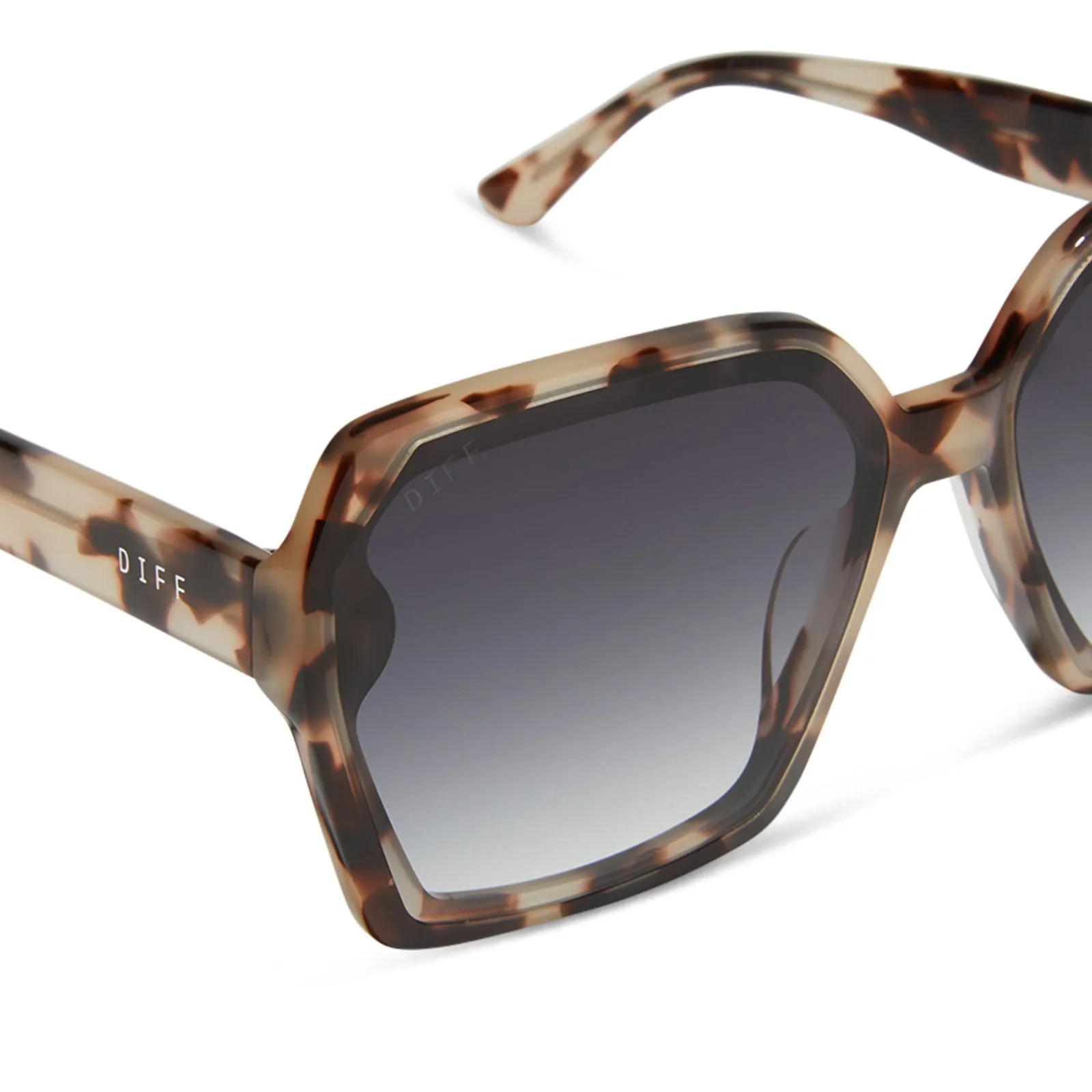 PRESLEY - CREAM TORTOISE   GREY GRADIENT SUNGLASSES