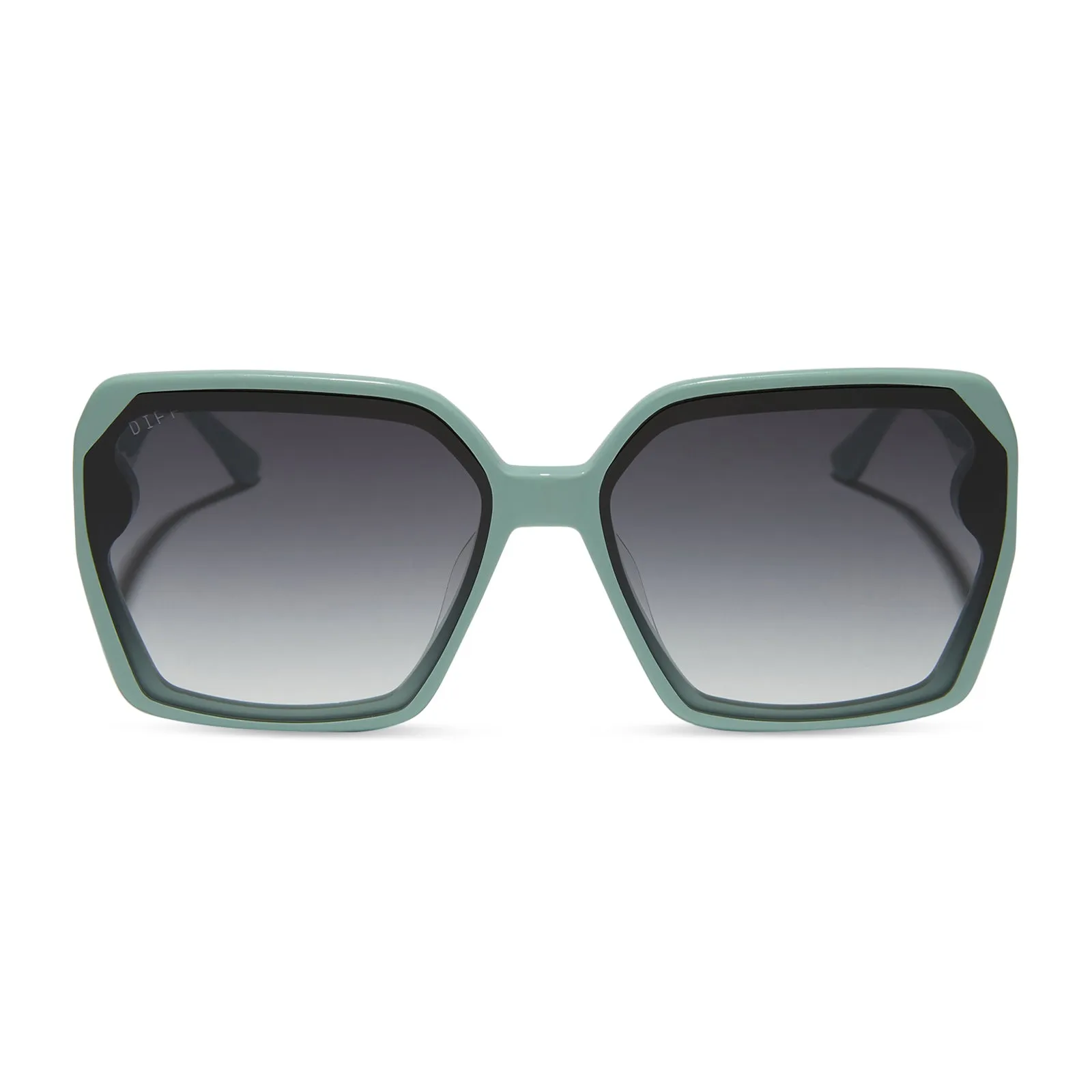 PRESLEY - STEEL TEAL   GREY GRADIENT SUNGLASSES