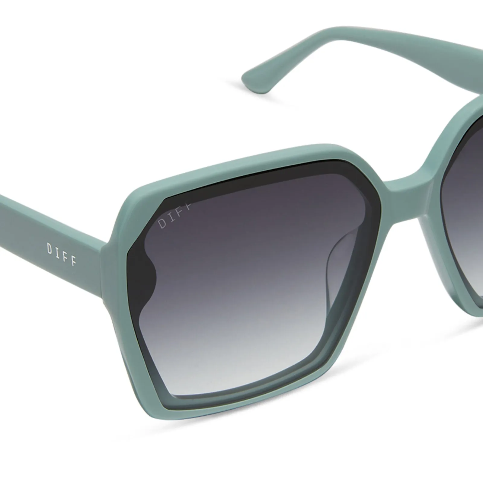 PRESLEY - STEEL TEAL   GREY GRADIENT SUNGLASSES