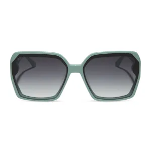 PRESLEY - STEEL TEAL   GREY GRADIENT SUNGLASSES