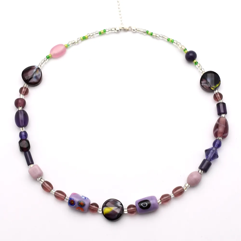 Purple Beaded Necklace