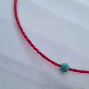 Red and mint necklace